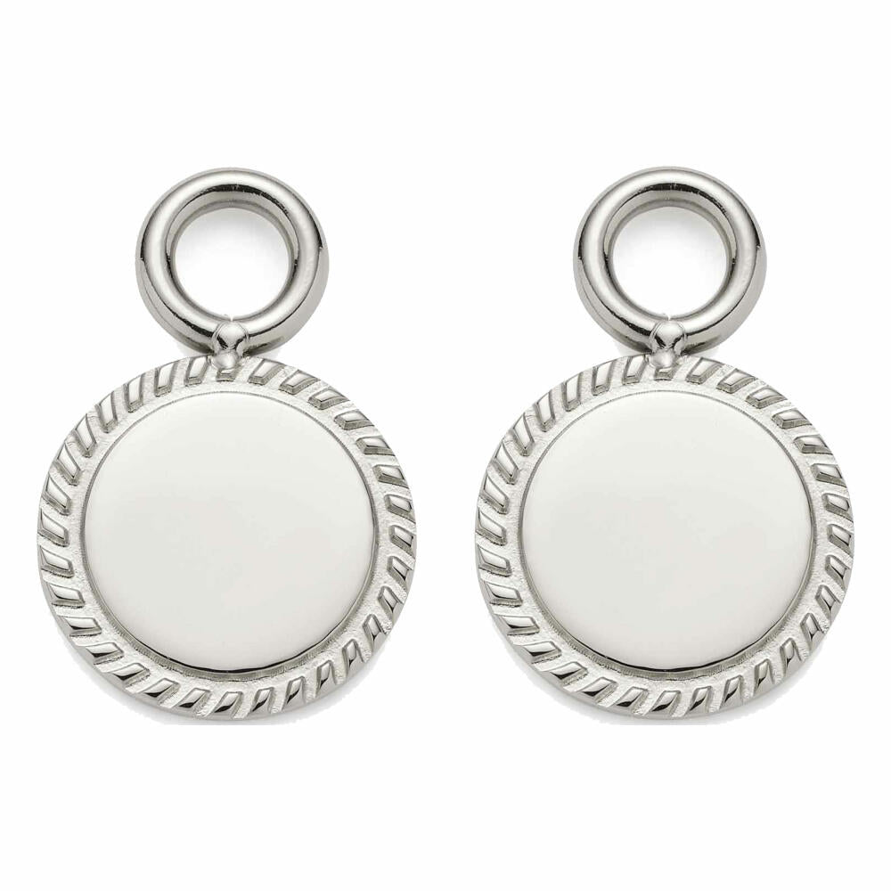 Leonardo Jewels Pendant Luisa Beautys, set of 2, pendants for creoles, jewelry, stainless steel, silver, 023248