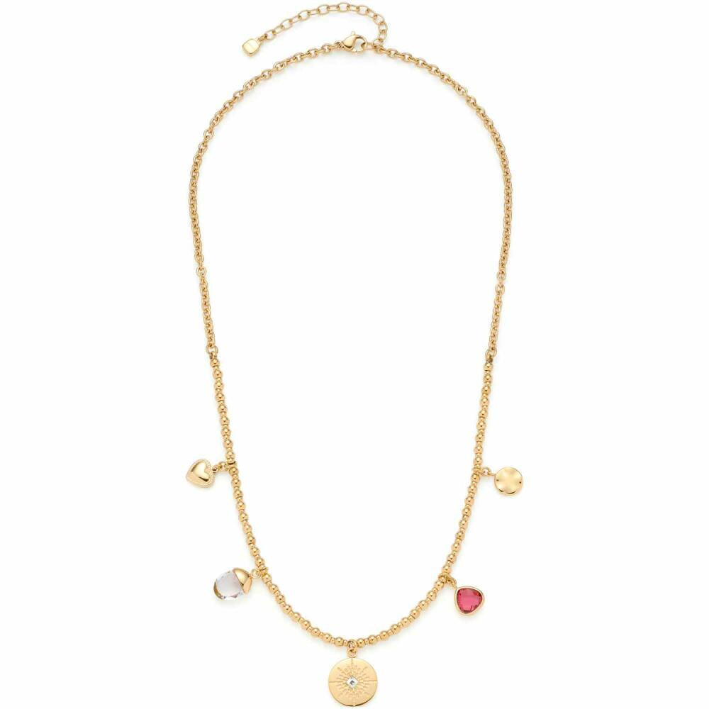 Leonardo Jewels Necklace Giselle, Necklace, Jewelry, Stainless Steel Chain, Stainless Steel IP Gold, Glass, 023214