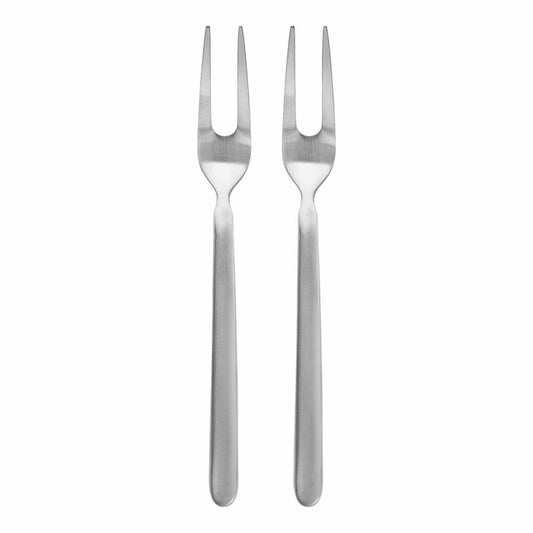 Blomus STELLA Set 2 Serviergabel, Besteck, Essbesteck, Tischbesteck, Edelstahl matt, Edelstahl, 63951