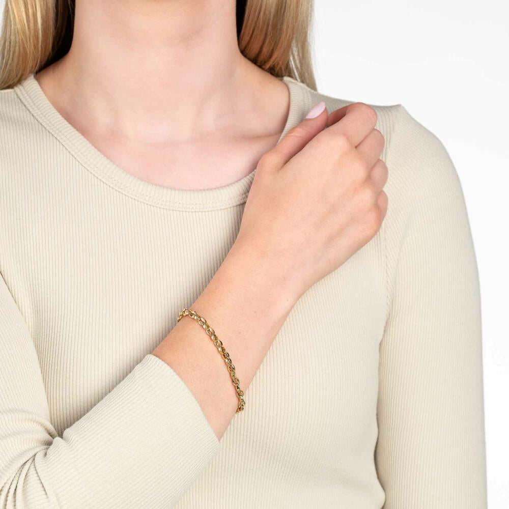 Leonardo Jewels Bracelet Gold Romea Clip &amp; Mix, Bracelets, Jewelry, Stainless Steel IP Gold, 023292