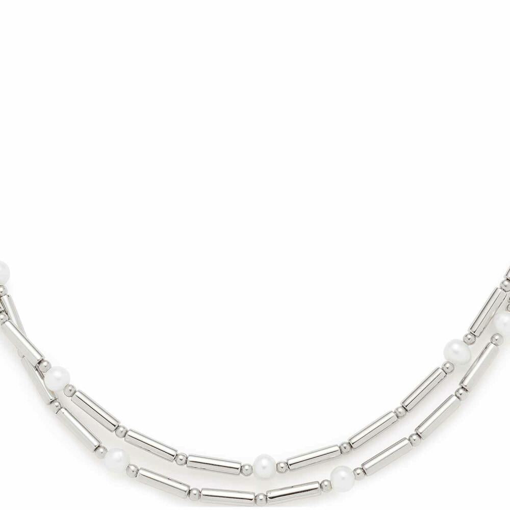 Leonardo Jewels Necklace Mirella, Necklace, Jewelry, Stainless Steel Chain, Stainless Steel, Freshwater Cultured Pearls, Silver, 023336