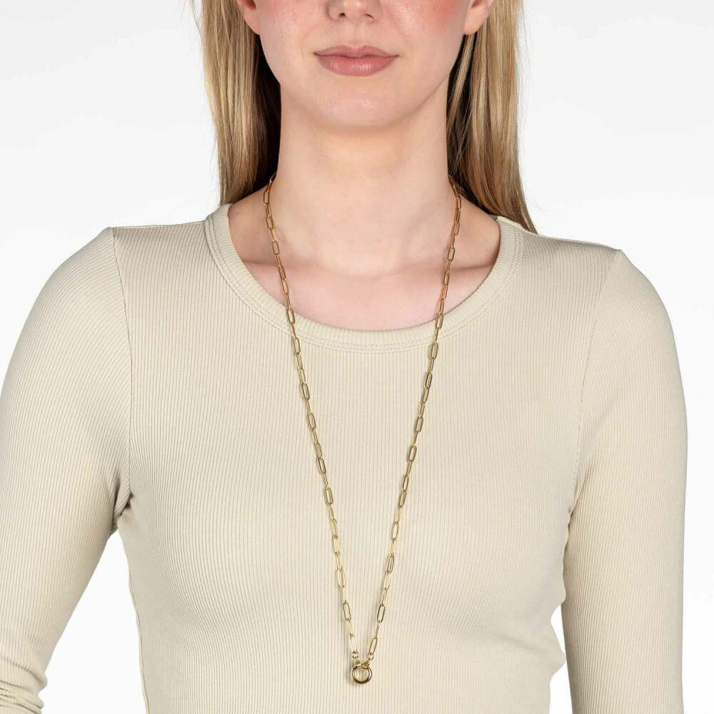 Leonardo Jewels Halskette 80 Gold Moda Clip & Mix, Kette, Schmuck, Edelstahlkette, Edelstahl IP Gold, 023345