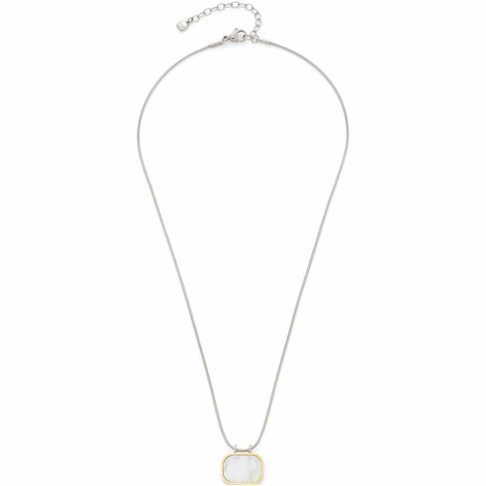 Leonardo Jewels Halskette Pirella, Kette, Schmuck, Edelstahlkette, Edelstahl IP Gold, MOP, Weiß, 023203
