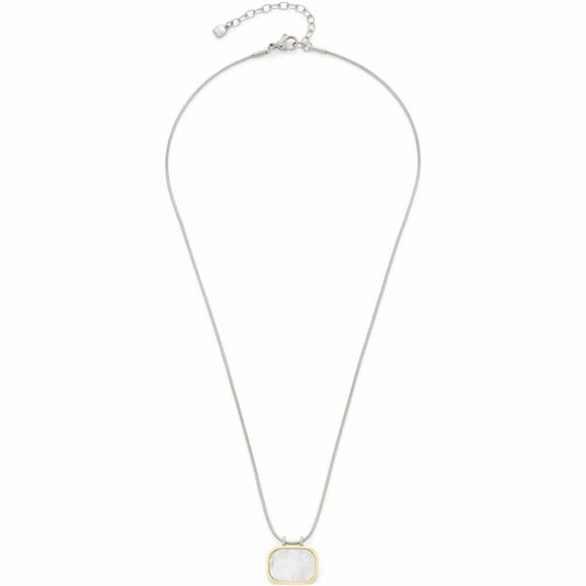 Leonardo Jewels Halskette Pirella, Kette, Schmuck, Edelstahlkette, Edelstahl IP Gold, MOP, Weiß, 023203