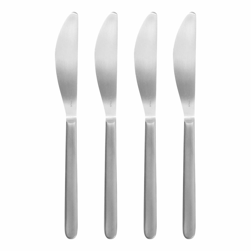 Blomus STELLA Set 4 Buttermesser, Besteck, Essbesteck, Tischbesteck, Edelstahl matt, Edelstahl, 63954