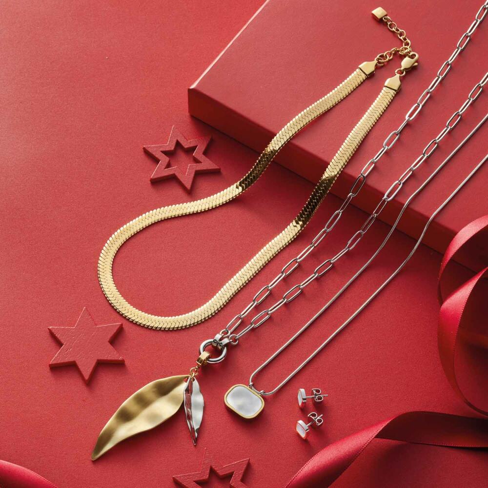 Leonardo Jewels Ohrstecker Pirella, 2er Set, Ohrring, Ohrschmuck, Edelstahl IP Gold, MOP, Weiß, 023204