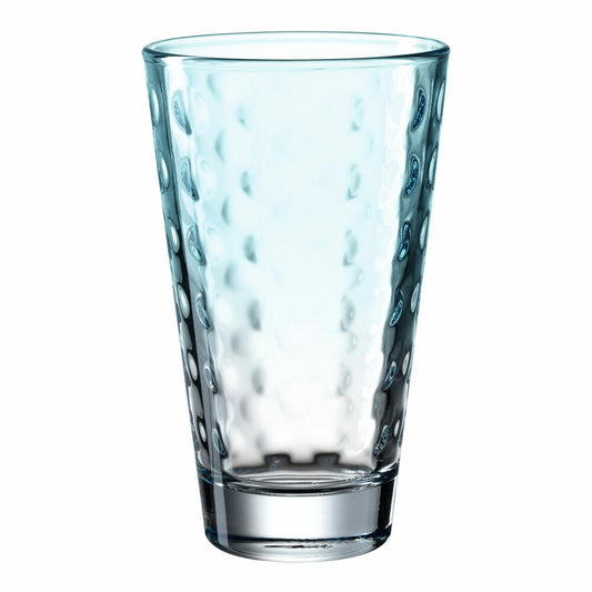 Leonardo Trinkglas Optic, Becher, Wasserglas, Kalk-Natron Glas, mint, 300 ml, 025901