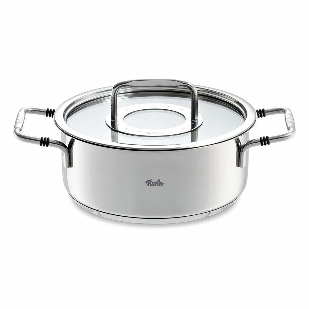 Fissler Bonn Bratentopf, Kochtopf, Schmortopf, Topf, Edelstahl 18/10, Silberfarben, 24 cm, 086 122 24 000 0