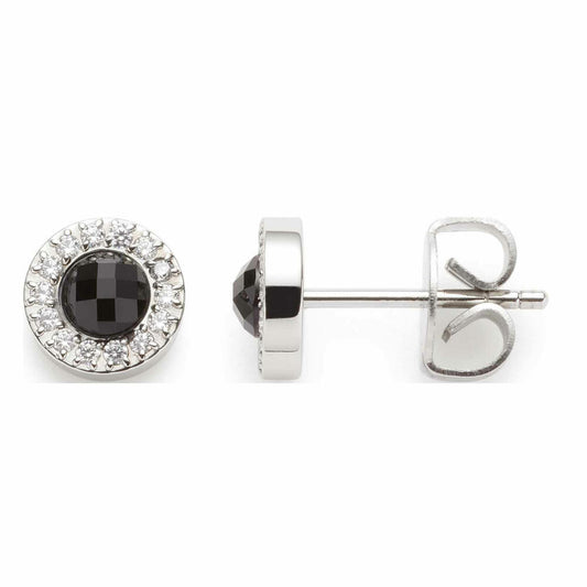 Leonardo Jewels Stud Earrings Glitz Black Isa, Set of 2, Earrings, Ear Jewelry, Stainless Steel, Glass, Zirconia, 023349
