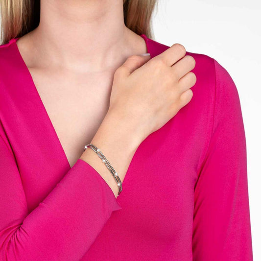 Leonardo Jewels Armband Mirella, Armschmuck, Schmuck, Edelstahl, Süßwasserzuchtperlen, Silber, 023337
