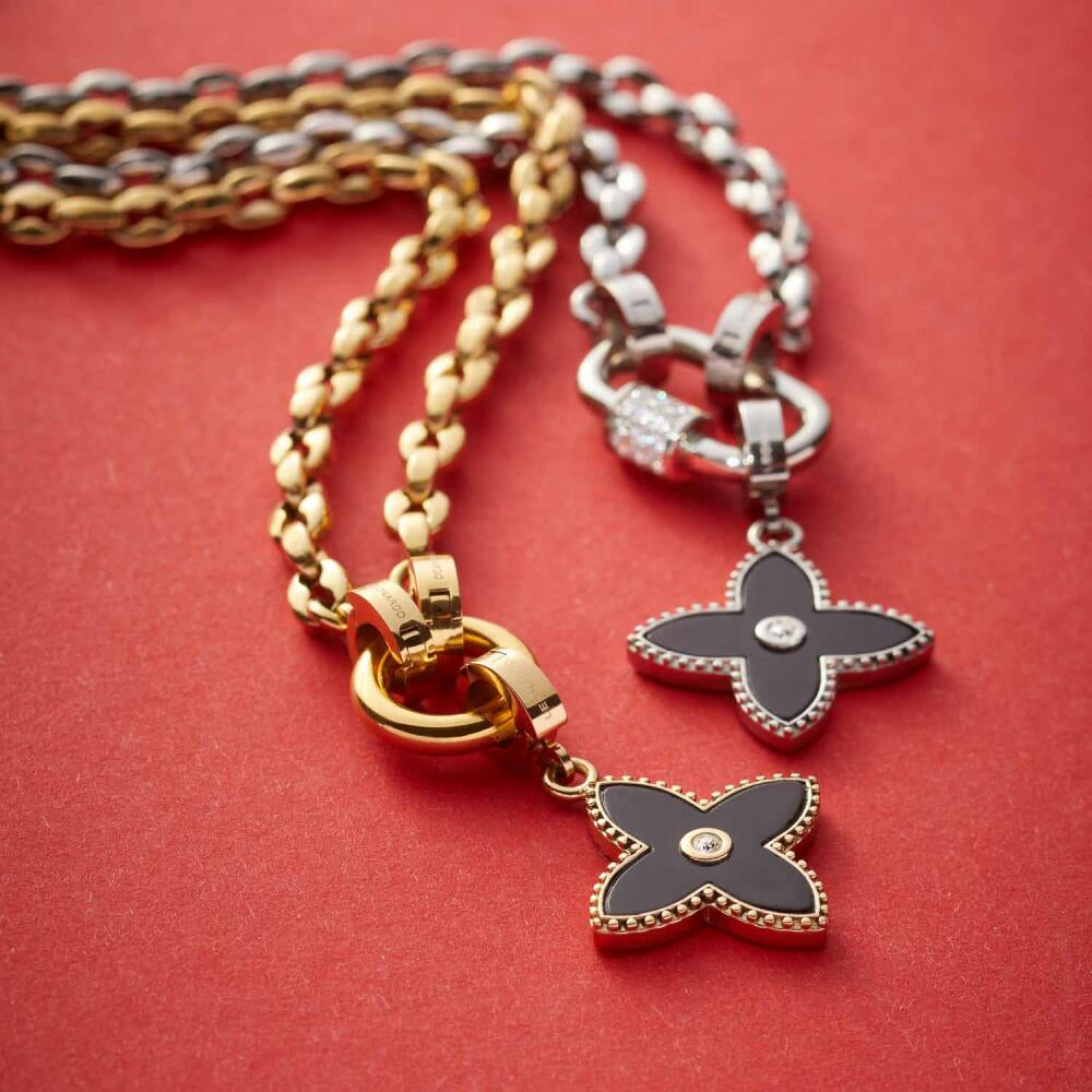 Leonardo Jewels Halskette 50 Gold Romea Clip & Mix, Kette, Schmuck, Edelstahlkette, Edelstahl IP Gold, 023273