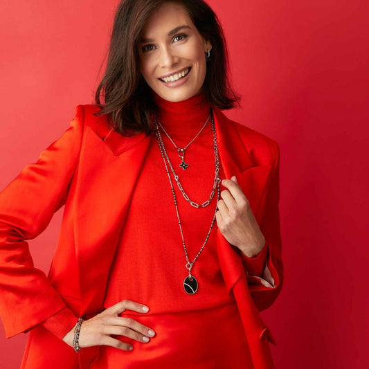 Leonardo Jewels Anhänger Cloela Clip & Mix, Kettenanhänger, Schmuckanhänger, Edelstahl, Onyx, Zirkonia, Schwarz, 023260