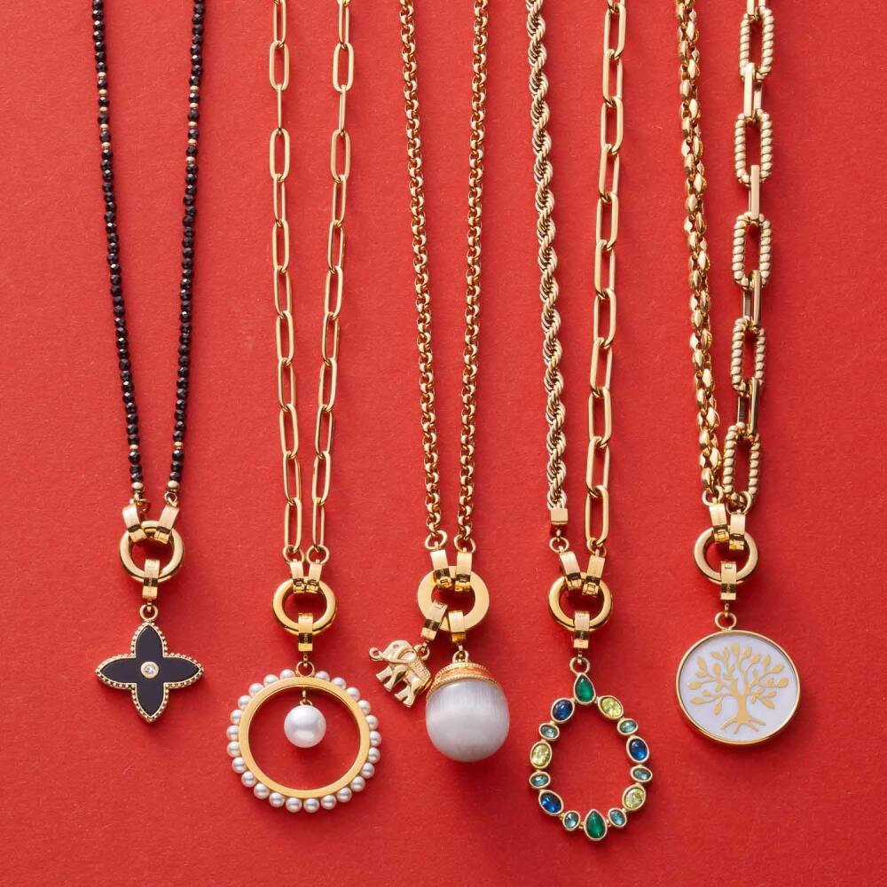 Leonardo Jewels Halskette 50 Gold Romea Clip & Mix, Kette, Schmuck, Edelstahlkette, Edelstahl IP Gold, 023273