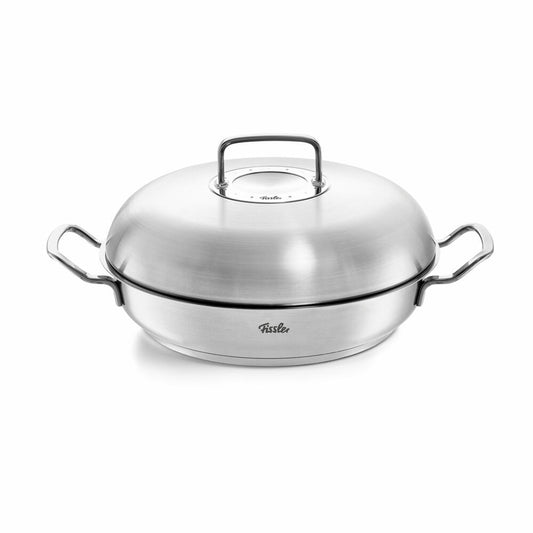 Fissler serving pan Original-Profi Collection II with high-capacity lid, pan, stainless steel 18/10, 28 cm, 084 388 28 000 0