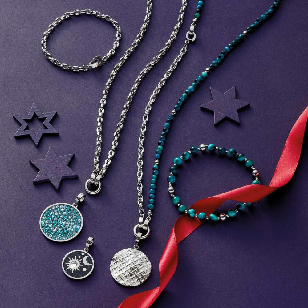 Leonardo Jewels Halskette 50 Romea Clip & Mix, Kette, Schmuck, Edelstahlkette, Edelstahl, Silber, 023272