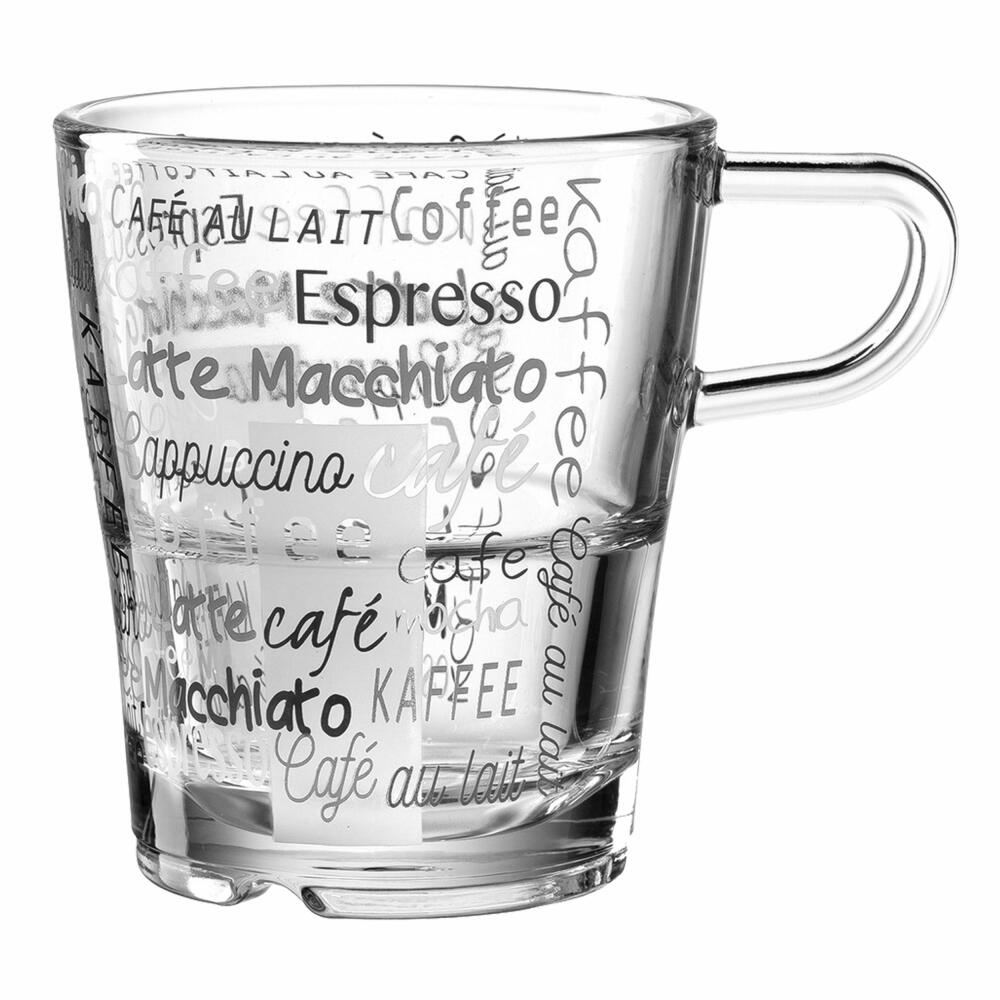 Leonardo Tasse Senso Cafe, Kaffeetasse, Becher, Kalk-Natron Glas, Mehrfarbig, 170 ml, 023996