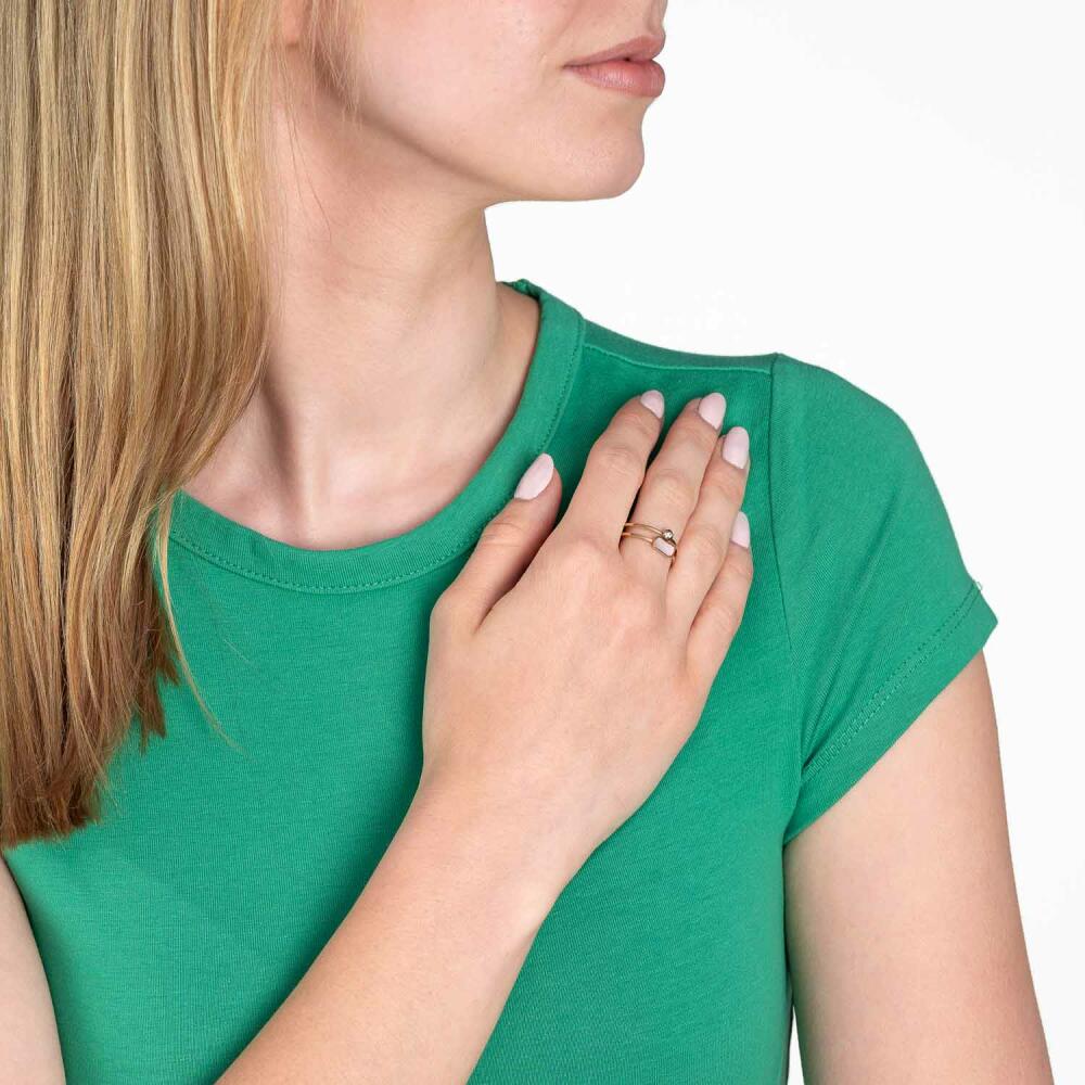 Leonardo Jewels Ring 16 Mela CIAO, Fingerring, Schmuck, Edelstahl IP Gold, MOP, Glas, 023326