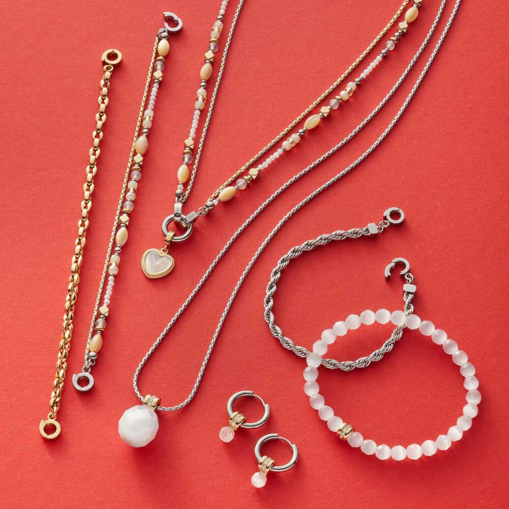 Leonardo Jewels Bracelet Gold Romea Clip &amp; Mix, Bracelets, Jewelry, Stainless Steel IP Gold, 023292