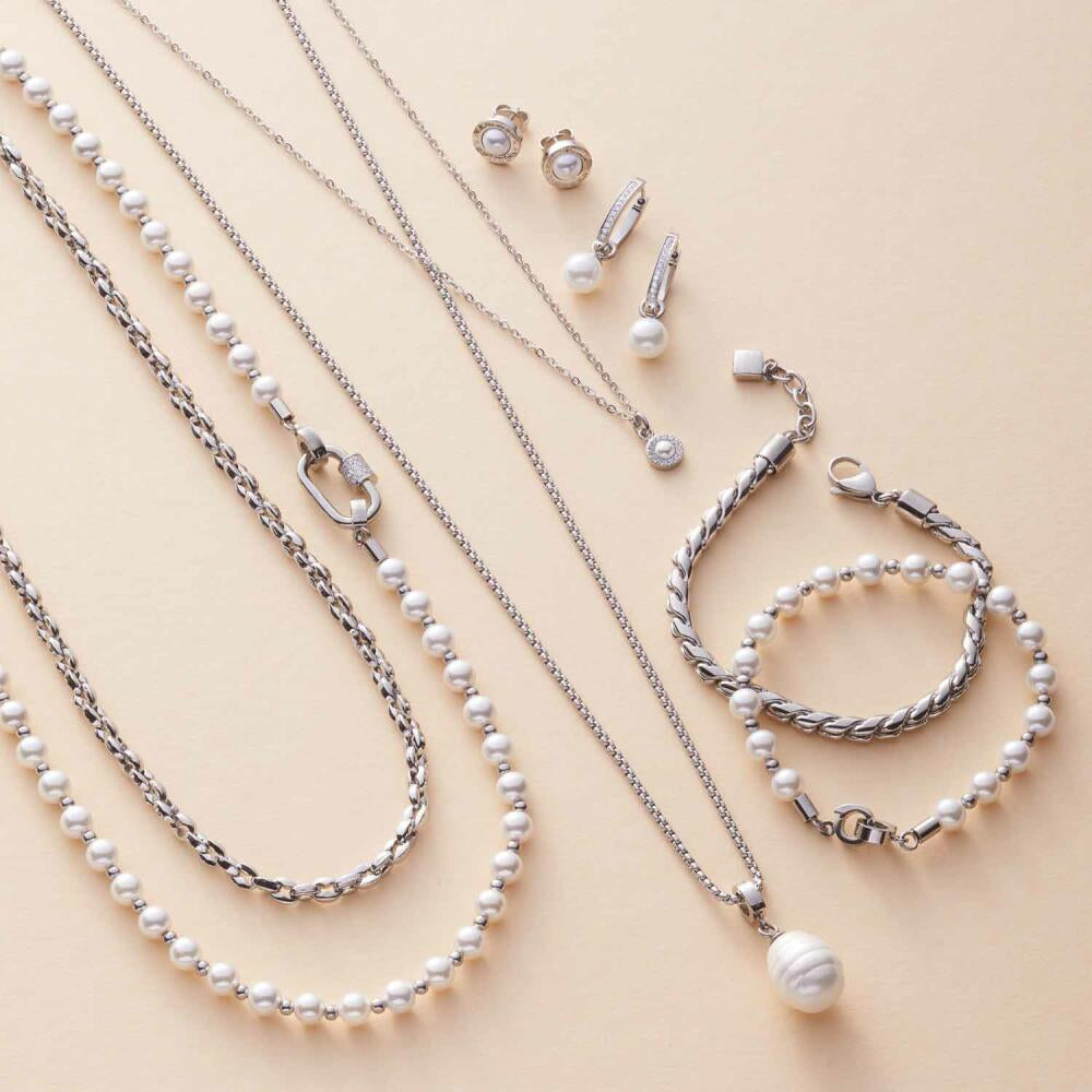 Leonardo Jewels Halskette 50 Romea Clip & Mix, Kette, Schmuck, Edelstahlkette, Edelstahl, Silber, 023272