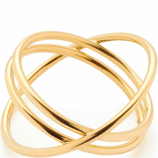 Leonardo Jewels Ring 17 Trinity CIAO, Fingerring, Schmuck, Edelstahl IP Gold, Glas, 023319