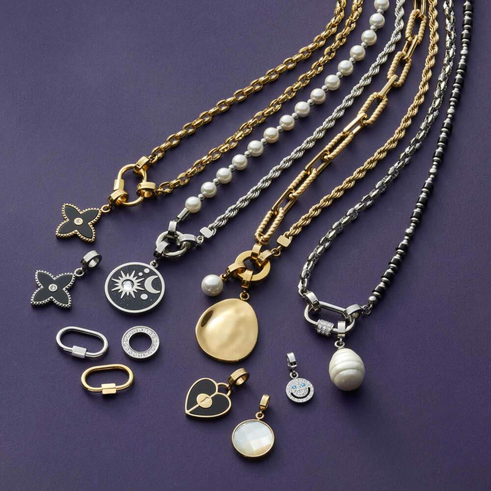 Leonardo Jewels Halskette 50 Gold Romea Clip & Mix, Kette, Schmuck, Edelstahlkette, Edelstahl IP Gold, 023273