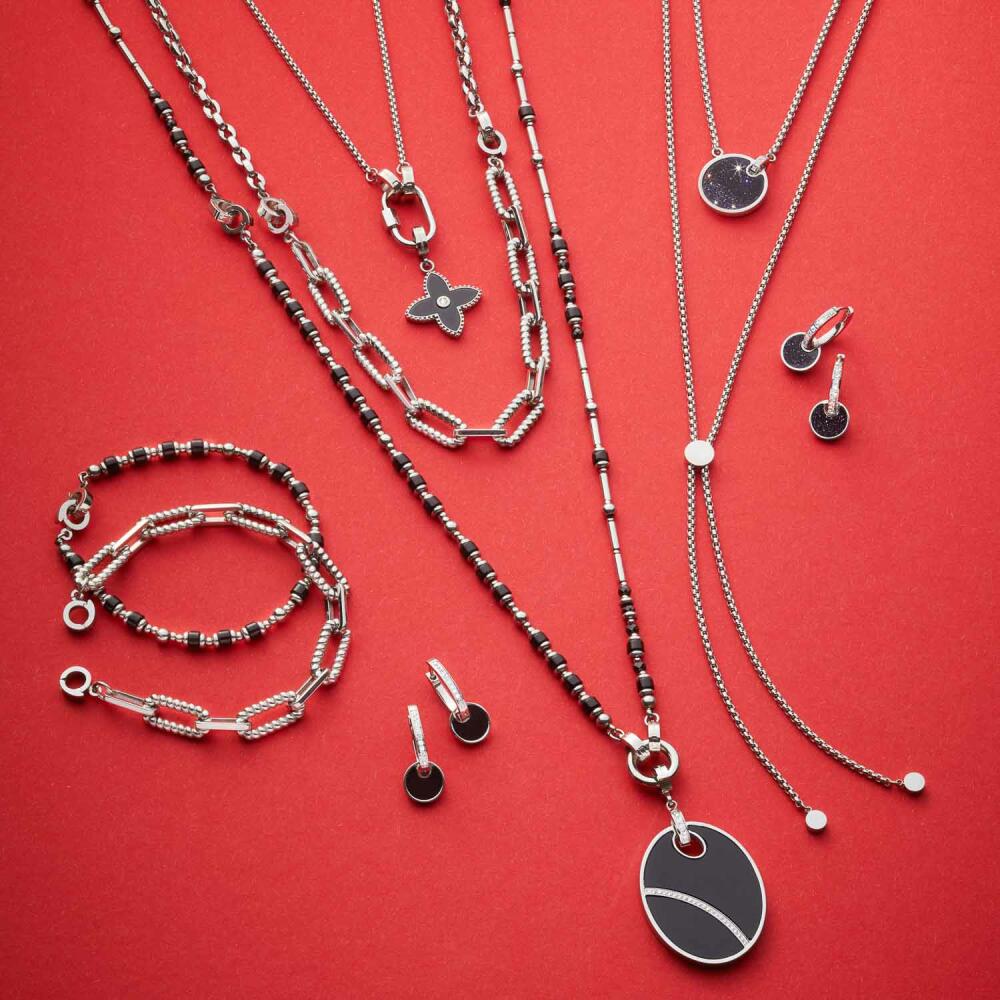 Leonardo Jewels Halskette 50 Romea Clip & Mix, Kette, Schmuck, Edelstahlkette, Edelstahl, Silber, 023272