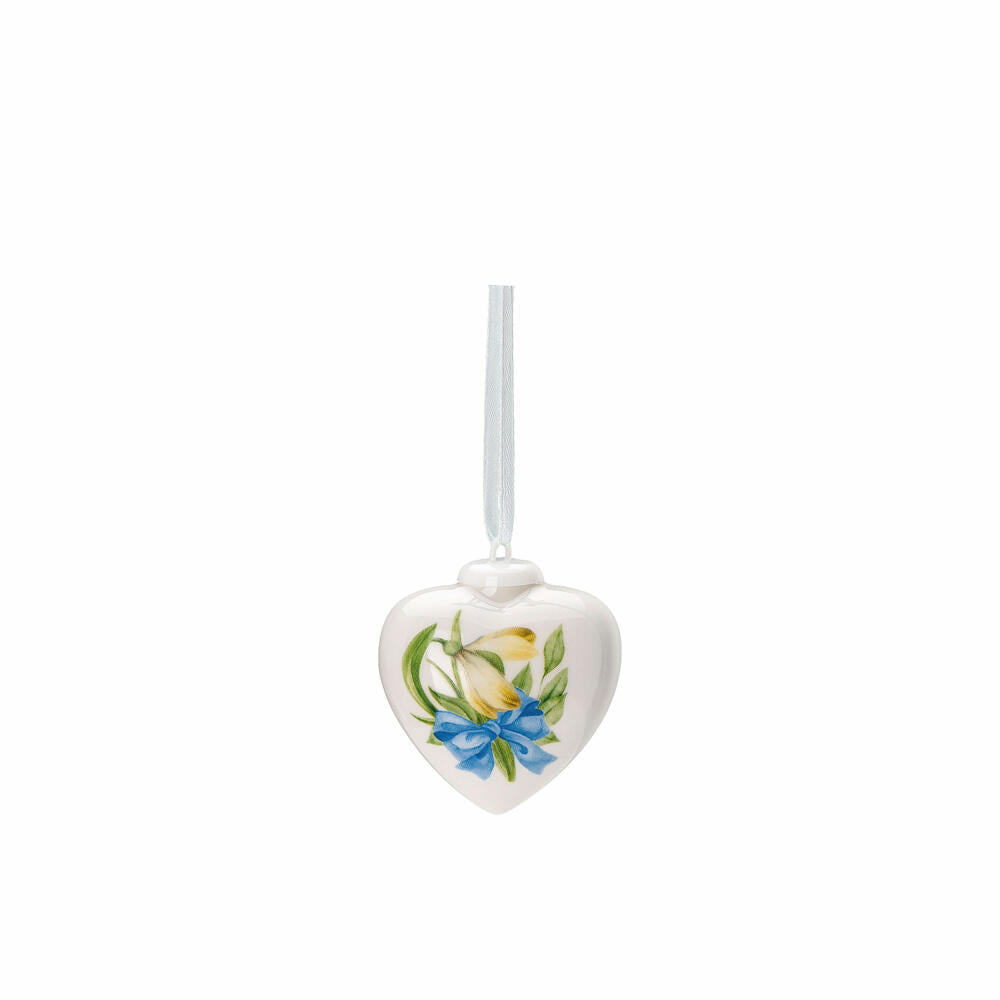 Hutschenreuther Spring Greetings Porcelain Mini Heart, Porcelain, Snowdrops, 02256-727116-27840