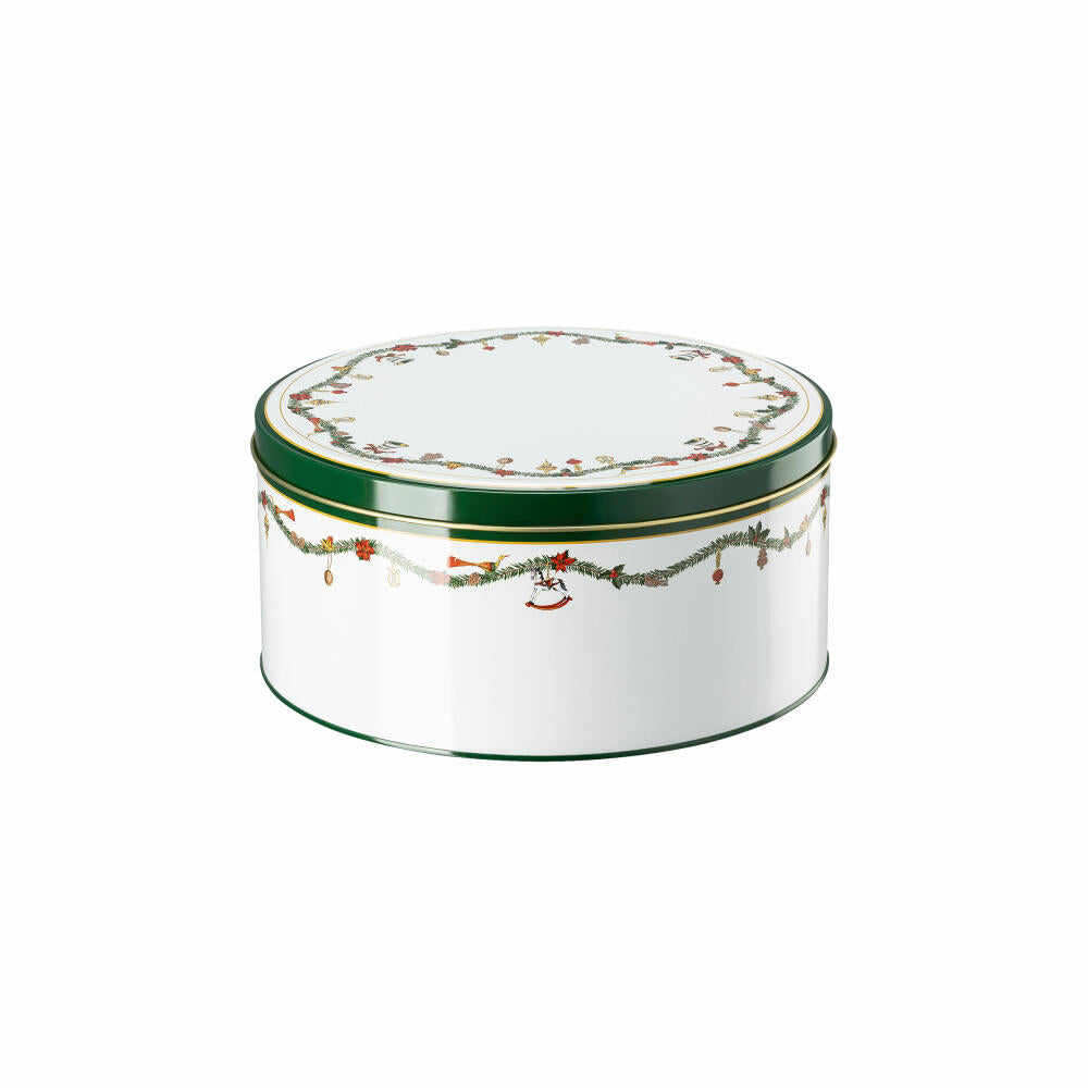 Hutschenreuther Cookie Tin Set 3-piece Nora Christmas, Metal, Multi-colored, 02426-726037-05583