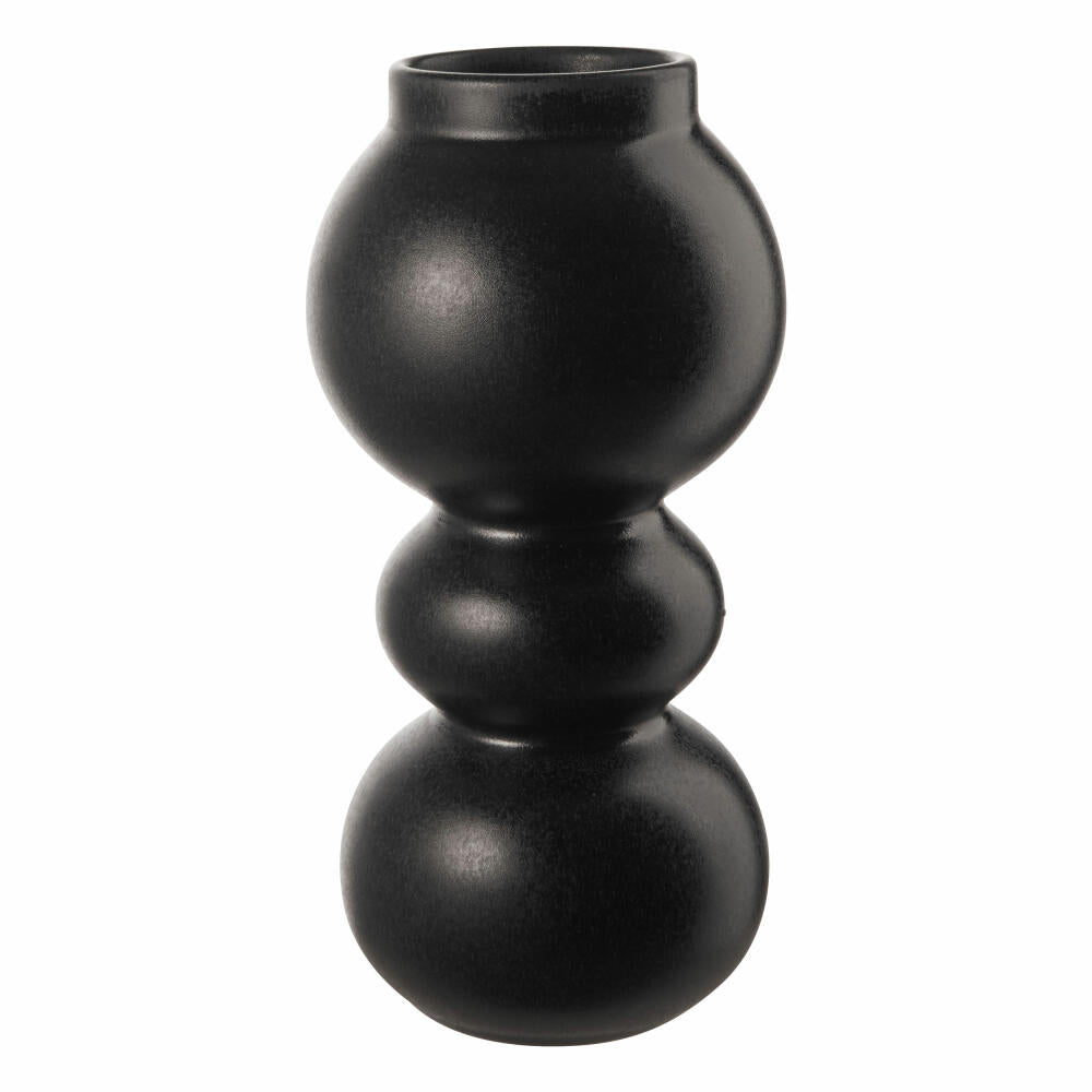 ASA Selection como Vase Black Iron, Blumenvase, Tischvase, Dekovase, Steingut, Schwarz Matt, H 23.5 cm, 83094174