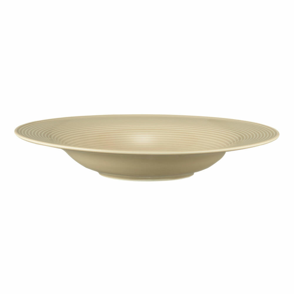 Seltmann Weiden Beat pasta / salad plate, dinner plate, plate, pasta plate, porcelain, sand beige, Ø 27.4 cm, 001.772202