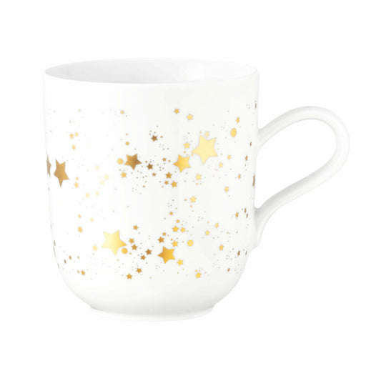 Seltmann Weiden Liberty Mug, Coffee Mug, Tea Cup, Cup, Porcelain, Golden Stars, 400 ml, 001.772112