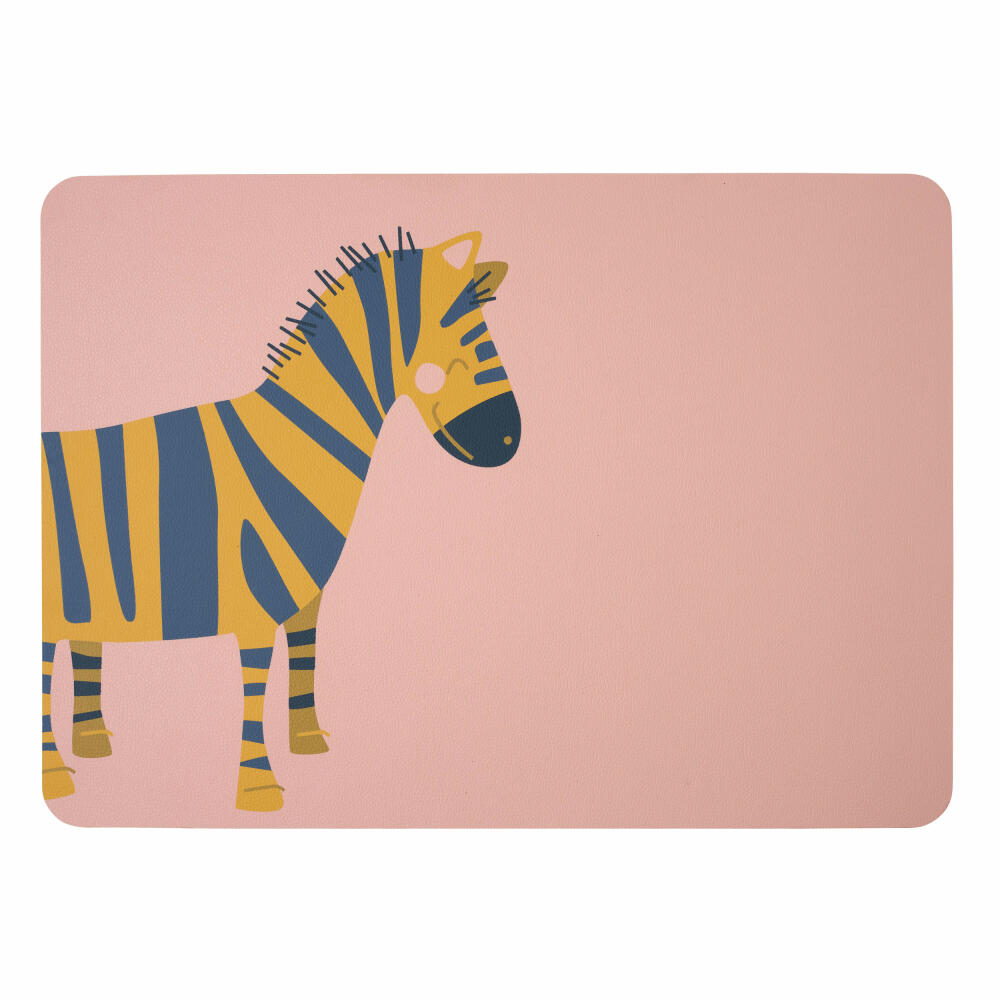 ASA Selection kids Tischset Zebra Zoe, Platzmatte, Platzdeckchen, PVC, Rose, 33 x 46 cm, 78840420