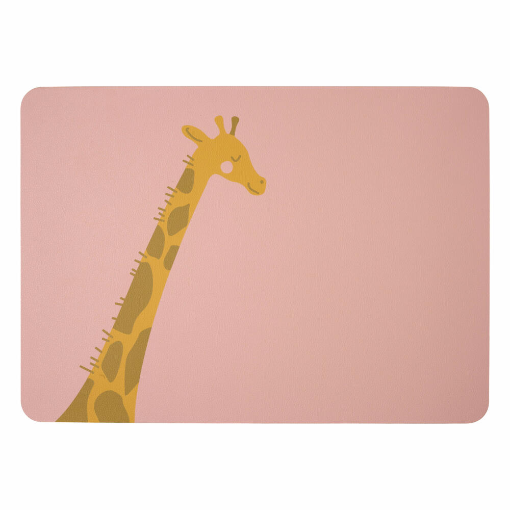 ASA Selection kids Tischset Giraffe Gisele, Platzmatte, Platzdeckchen, PVC, Rose, 33 x 46 cm, 78842420