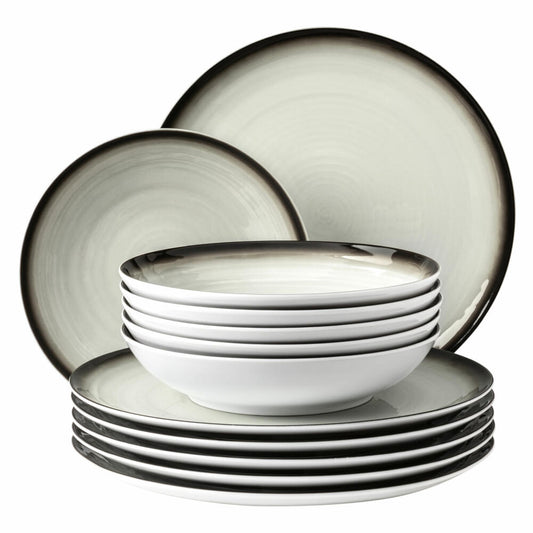 Seltmann Weiden Terra Tafelservice, 12-tlg., Tafel Service, Essservice, Geschirr Set, Porzellan, Corso, 001.772047