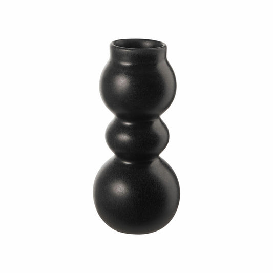 ASA Selection como Vase Black Iron, Blumenvase, Tischvase, Dekovase, Steingut, Schwarz Matt, H 19 cm, 83093174