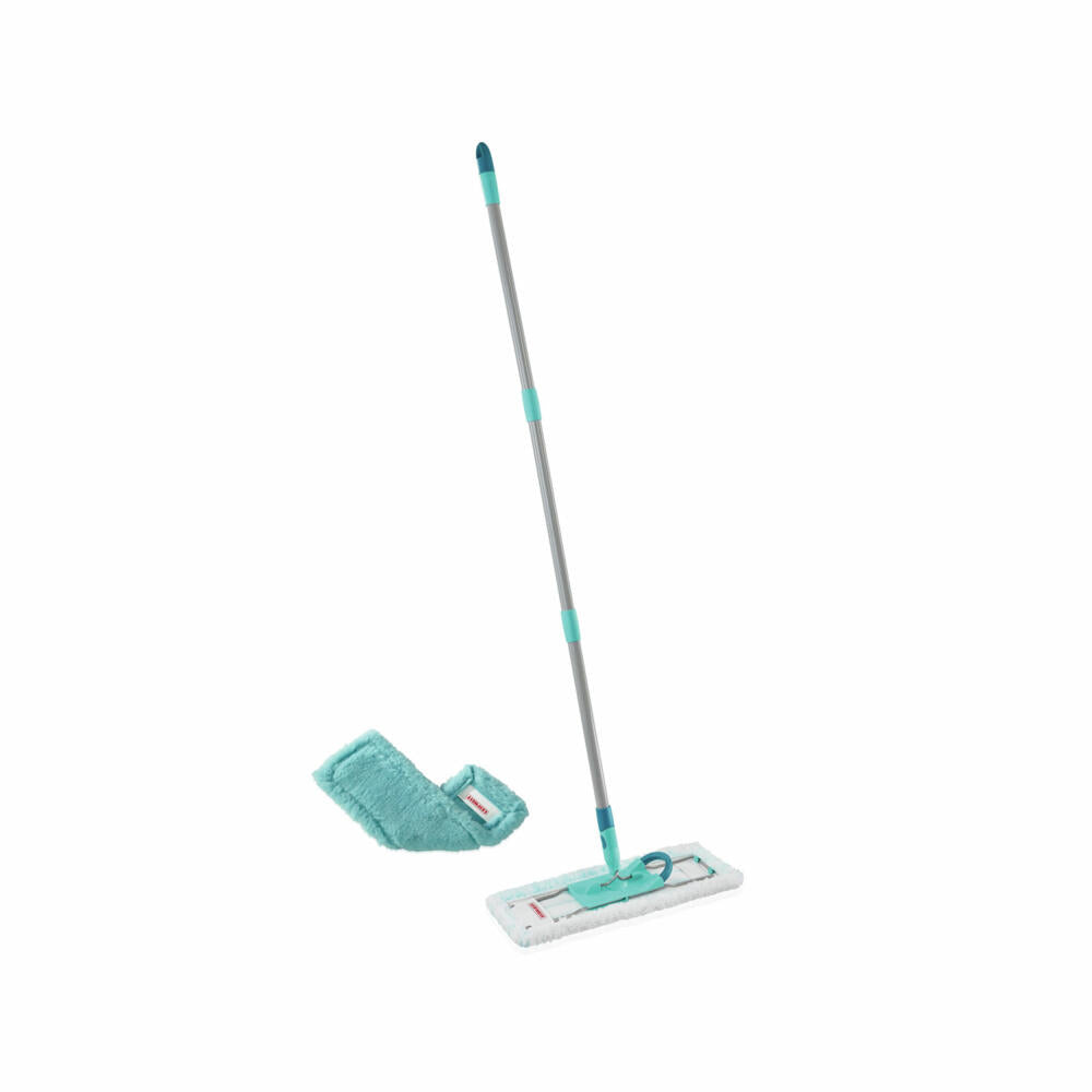 Leifheit floor wiper Profi XL micro duo + duster static cover, mop, steel handle, synthetic fiber, 55170