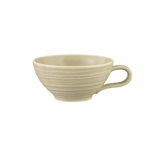 Seltmann Weiden Terra Teeobertasse, Teetasse, Tee Tasse, Porzellan, Sandbeige, 140 ml, 001.772222