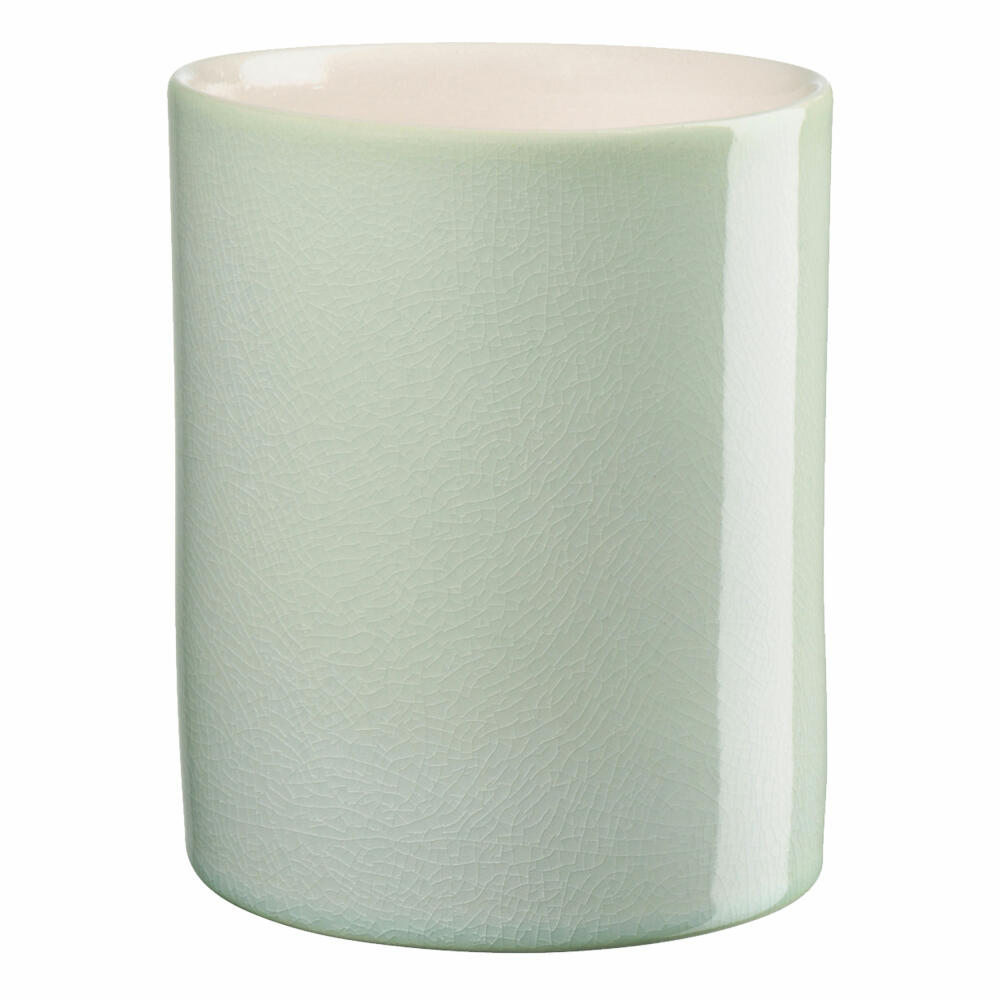 ASA Selection ayo Vase jade, Blumenvase, Dekovase, Steingut, Grün, H 13 cm, 81307163