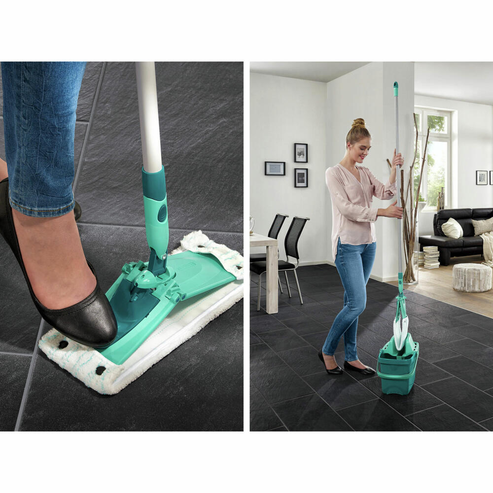 Leifheit Set Combi M + mop cover static plus, floor mop set, 55379