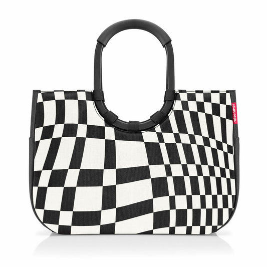 reisenthel loopshopper L, Einkaufstasche, Einkaufskorb, Tragetasche, Frame Op-Art, 25 L, OR7065