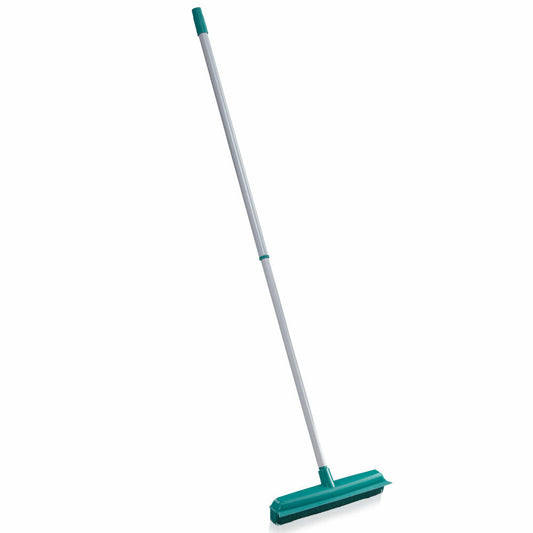 Leifheit Supra broom with telescopic handle, extendable up to 140 cm, sweeping width 35 cm, 56415