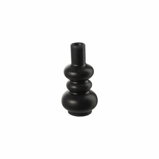 ASA Selection como Vase Black Iron, Blumenvase, Tischvase, Dekovase, Steingut, Schwarz Matt, H 12 cm, 83090174