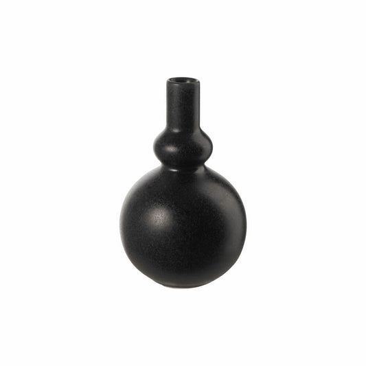 ASA Selection como Vase Black Iron, Blumenvase, Tischvase, Dekovase, Steingut, Schwarz Matt, H 15.5 cm, 83091174