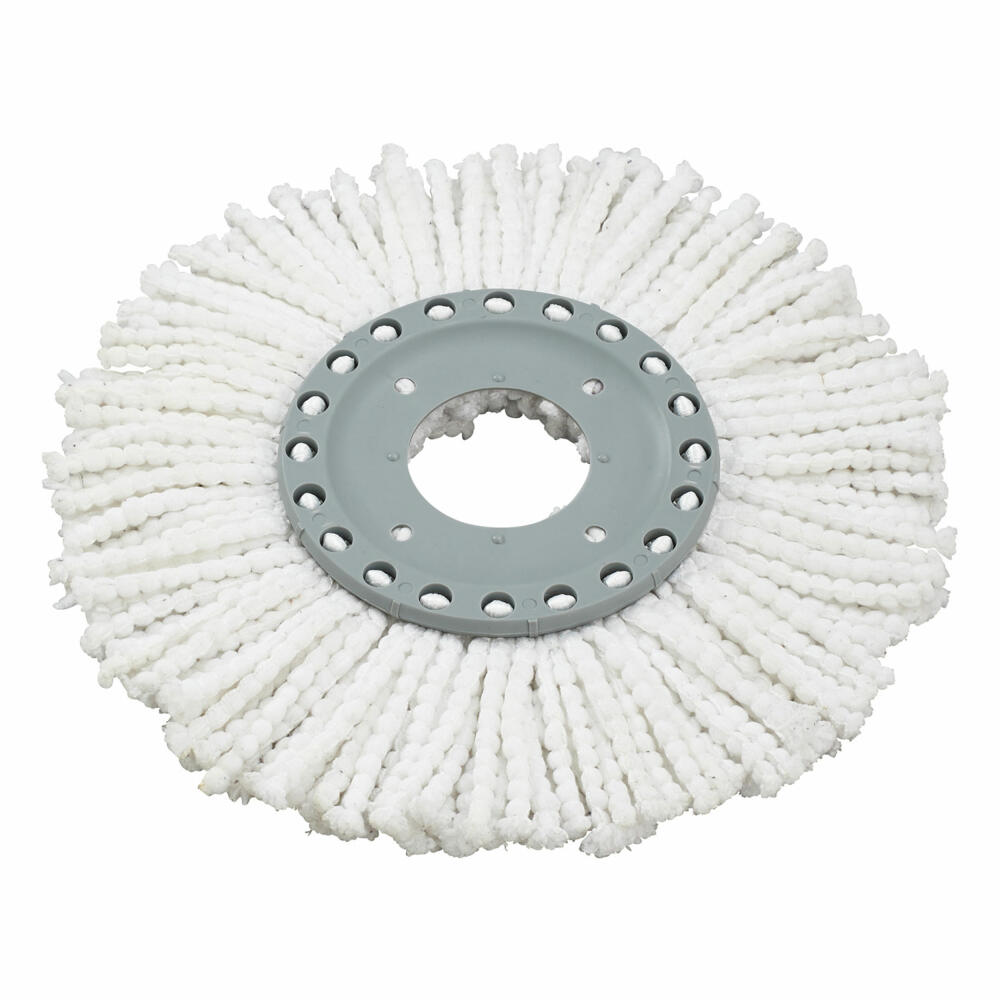 Leifheit Ersatzkopf Rotation Disc Mop, Ersatz Wischkopf, Kunststoff, Polyester, Weiß, 52067