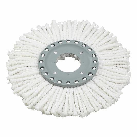 Leifheit Ersatzkopf Rotation Disc Mop, Ersatz Wischkopf, Kunststoff, Polyester, Weiß, 52067