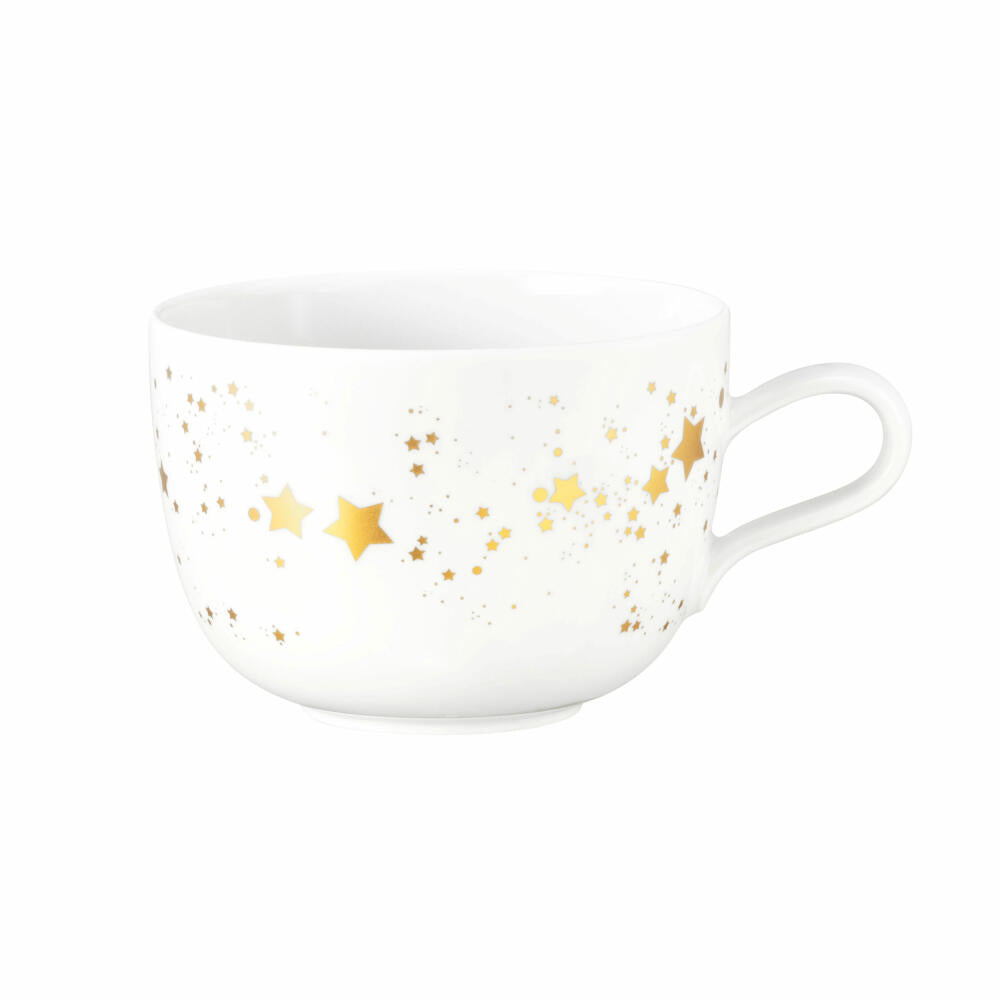 Seltmann Weiden Liberty milk coffee cup, milk coffee cup, coffee cup, coffee cup, porcelain, Golden Stars, 400 ml, 001.772109