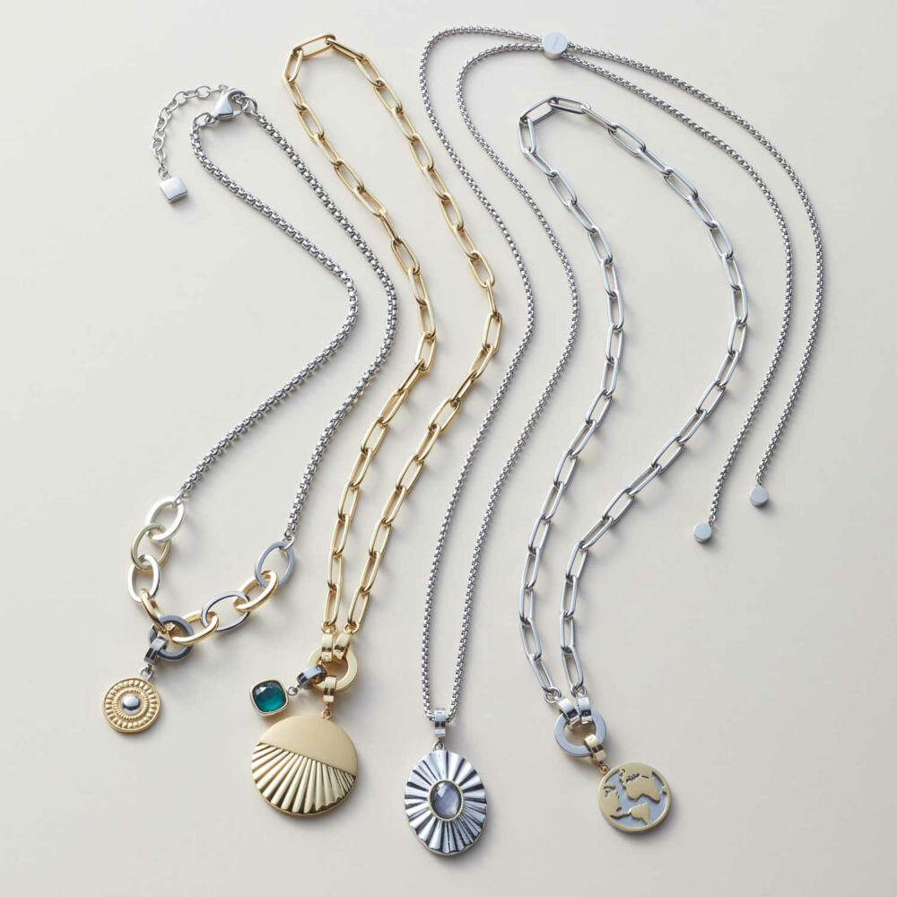 Leonardo Jewels Necklace 90 Liv Clip &amp; Mix, Chain, Necklace, Stainless Steel, Silver, 021587