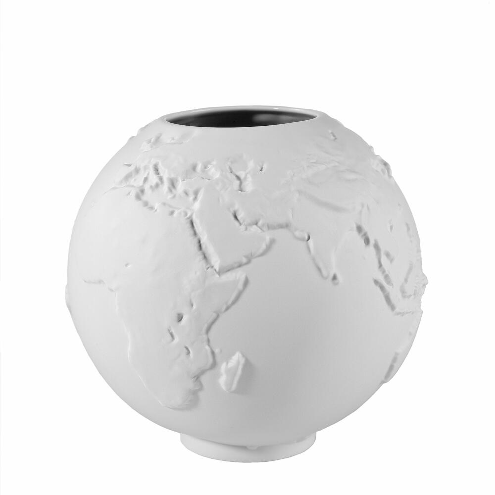 Goebel Vase Kasier Porzellan Globe, Dekovase, Weltkugel, Porzellan, Weiß, 17 cm, 14004921