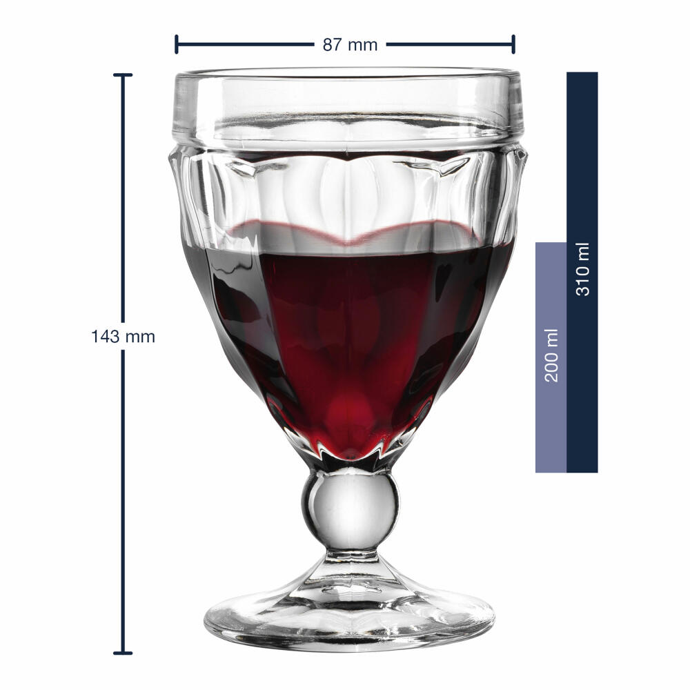 Leonardo red wine glass Brindisi, wine glass, soda-lime glass, clear, 310 ml, 021594