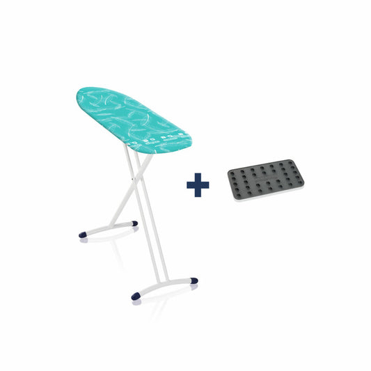 Leifheit Ironing Board Air Board L Solid Shoulder, Ironing Board, with Thermo-Reflect Cover, Height Adjustable, 130 x 38 cm, 72698